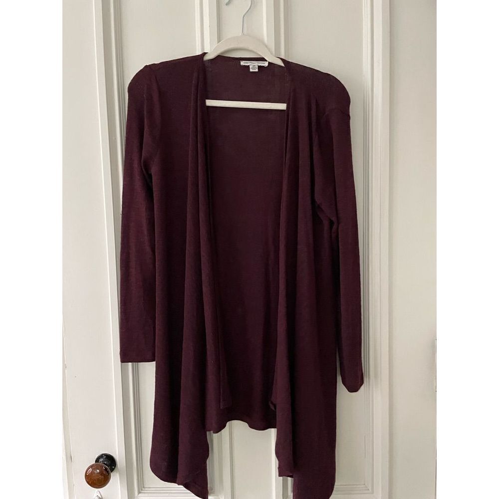 American Eagle outfitters maroon heather cardigan sweater S